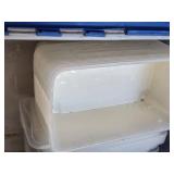Plastic storage containers with lids and dividers