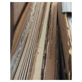 Giant Lot of Assorted Art and Framing Supplies including Dry Erase Boards, Mat Boards, and Sculpted Foam Speaker Grille