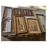 Lot of Home Decor Items Including Framed Art and Signs