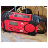 Ambient Weather NOAA Radio, Sharp Clock Radio, and Light Bulbs with Accessories