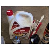 Lot of Household Chemical Products including Ortho Home Defense Insect Killer, Klean Strip Brush Cleaner, and Krylon Clear Varnish