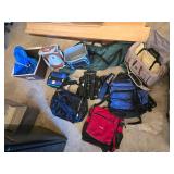 Assorted Bags, Bag Coolers, and Accessories Lot including Brand Names like Coca-Cola and Graceland