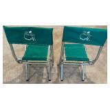 Base - Masters Folding Chairs - 1996, Green Canvas (Lot of 2)