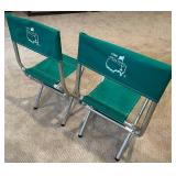 Base - Masters Folding Chairs - 1996, Green Canvas (Lot of 2)