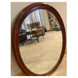 LL- Round Wood-Framed Mirror