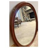 LL- Round Wood-Framed Mirror