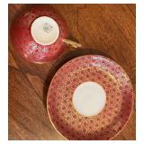 DR - 2x Vintage Teacups & Saucers with Creamer