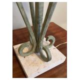 DR - Wrought Iron Table Lamp With Marble Base