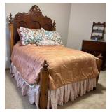 LBR - Antique Victorian Carved Four-Poster Bed