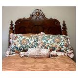 LBR - Antique Victorian Carved Four-Poster Bed