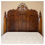LBR - Antique Victorian Carved Four-Poster Bed