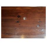 LL - Vintage Solid Wood Rectangular Table - Dark Finish, Removable Top