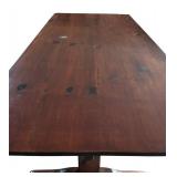 LL - Vintage Solid Wood Rectangular Table - Dark Finish, Removable Top