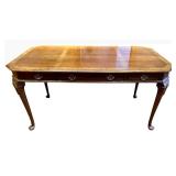 O - Pennsylvania House Desk - Vintage 3-Drawer Writing Table With Inlaid Top