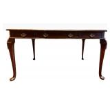O - Pennsylvania House Desk - Vintage 3-Drawer Writing Table With Inlaid Top