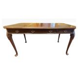 O - Pennsylvania House Desk - Vintage 3-Drawer Writing Table With Inlaid Top