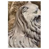 Ll - Vintage Ceramic Cat Figurine - White & Black Stripes