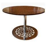LL - Granite Round Dining Table - 42 in Diameter, 28 in Height, Chrome Pedestal