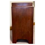 LBR - Antique Wooden Dry Sink Cabinet - Dark Brown, 2 Doors