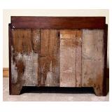 LBR - Antique Wooden Dry Sink Cabinet - Dark Brown, 2 Doors
