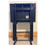 LBR - Artex Tables TV Trays - Vintage Folding Fruit-Print Nesting Tables