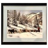 LL - Dan Mo Rache Wall Art - Framed Snow Dog Team Scene