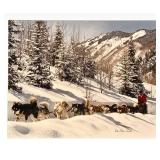 LL - Dan Mo Rache Wall Art - Framed Snow Dog Team Scene