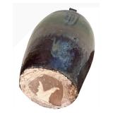 LL - Ceramic Vase - Blue-Brown Glaze with Faux Willow Sticks