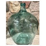 LL - Large Vintage 23" h Green Glass Vase / Bottle