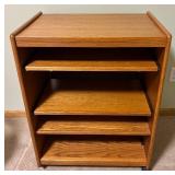 Wooden Rolling Shelf Cabinet
