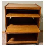 Wooden Rolling Shelf Cabinet