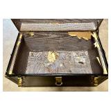 LL - Vintage Trunk Chest with Brass Hardware & Key