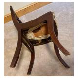 LL - Antique Carved Mahogany Chair with Floral Upholstery