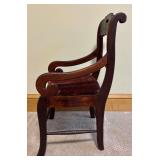 LL - Antique Mahogany Saddle Hall Chair