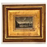 LL - Florence Cityscape Print in Gilt Frame - 14x16x3 in