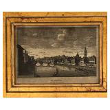 LL - Florence Cityscape Print in Gilt Frame - 14x16x3 in
