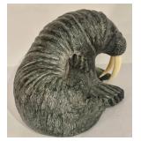 LL - The Wolf Sculptures Walrus - Hand-made in Canada, 5.5 in tall x 7 in long