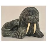 LL - The Wolf Sculptures Walrus - Hand-made in Canada, 5.5 in tall x 7 in long