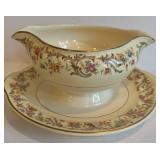 DR - Vintage Noritake Floral Dinnerware Set - 3 Platters, Covered Dish, Gravy Boat, Sugar & Cream, Casserole