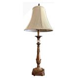 LR - Table Lamps - 34-Inch Gold-Tone Ornate Pair