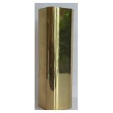 O - Smith Metal Arts Radius One Brass Floral Vase and Vintage London Clock Company Brass Clock