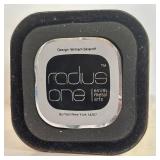 O - Smith Metal Arts Radius One Brass Floral Vase and Vintage London Clock Company Brass Clock