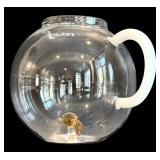 DR - Ichendorf Milano Glass Pitcher With Glass Fish - 7 inches tall, Made in Italy