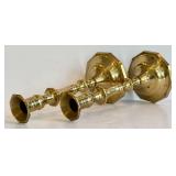 DR - Brass Candle Holders - Set of 4, Two 8 in Tall & Two 7.75 in Tall