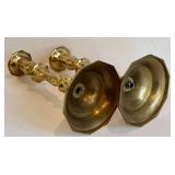 DR - Brass Candle Holders - Set of 4, Two 8 in Tall & Two 7.75 in Tall