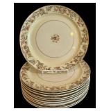 DR - Vintage Taylor Smith Taylor China 9-412 Floral Border Dinnerware