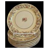 DR - Vintage Taylor Smith Taylor China 9-412 Floral Border Dinnerware