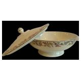 DR - Vintage Taylor Smith & Taylor China Floral Serving Set - 2 Platters, Sugar, Creamer, Gravy Boat, Casserole