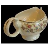 DR - Vintage Taylor Smith & Taylor China Floral Serving Set - 2 Platters, Sugar, Creamer, Gravy Boat, Casserole