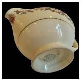 DR - Vintage Taylor Smith & Taylor China Floral Serving Set - 2 Platters, Sugar, Creamer, Gravy Boat, Casserole